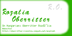 rozalia oberritter business card